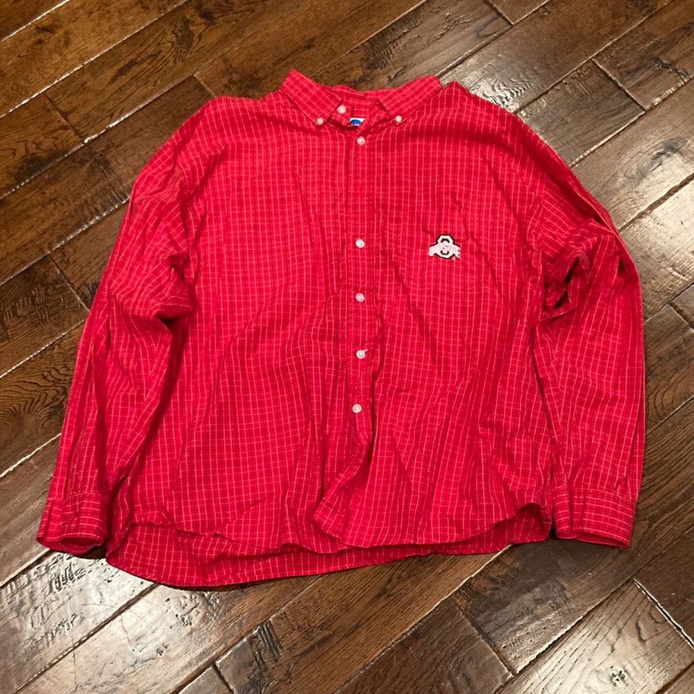Men’s Ohio State Buckeyes Collared Button Shirt Size 2XL USED